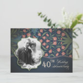 Invitation photo romantique 40e anniversaire (Debout devant)