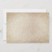 Invitation Photo romantique Baptême Girl florale or Invitatio (Dos)