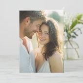 Invitation Photo Romantique Beige Chaud (Debout devant)