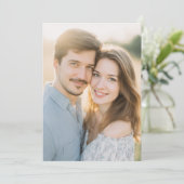 Invitation Photo romantique bleu clair chaud (Debout devant)