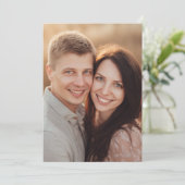 Invitation Photo Romantique Chaleureuse (Debout devant)