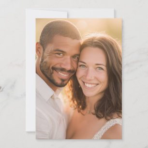 Invitation Photo Romantique Doré Joyeux