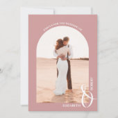 Invitation Photo romantique Dusty Rose Mariage (Devant)