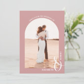 Invitation Photo romantique Dusty Rose Mariage (Debout devant)