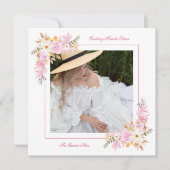 Invitation Photo Romantique Mis XV d'Espagne Bouquet de print (Devant)