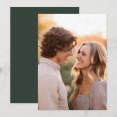 Invitation Photo romantique terrienne joyeuse (Devant / Derrière)