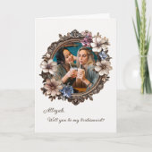 Invitation Photo ronde de la flore victorienne Proposition de (Devant)