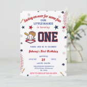 Invitation Photo Rookie Of The Year Baseball First Birthday (Debout devant)