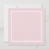 Invitation photo rose de Christening Calligraphy (Dos)