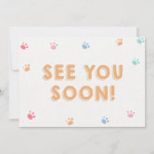 Invitation Photo rose de l'anniversaire du chiot Dobermann Pa (Dos)