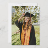 Invitation Photo rose et or moderne Graduate Graduate Party (Dos)