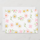 Invitation Photo Rose Floral Miss Onederful 1er anniversaire (Dos)