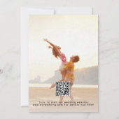 Invitation Photo rose floral QR RSVP mariage de luxe (Dos)