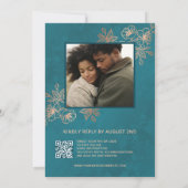 Invitation Photo Rose Gold Jewel Tone Wedding (Dos)