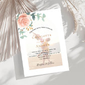 Invitation Photo rose or floral photo arch mariage de luxe
