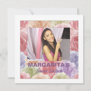 Invitation photo Rose Pastel