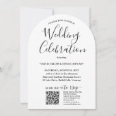 Invitation Photo & RSVP par QR Code Script Simple de Célébrat (Devant)