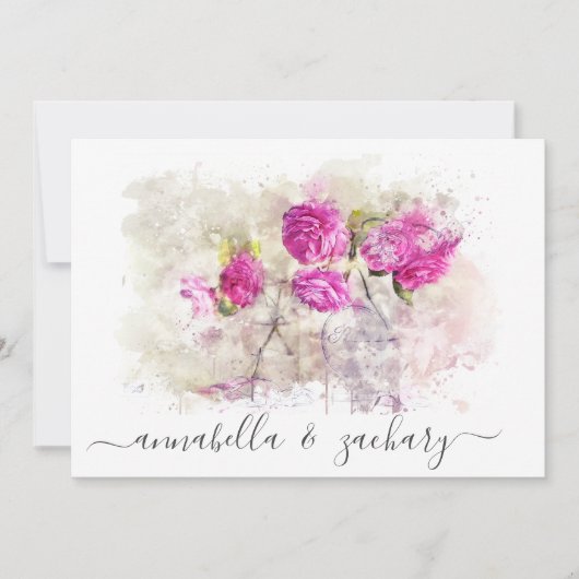 Invitation *~* PHOTO RSVP QR AR26 MARIAGE Vintage (Devant)