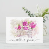 Invitation *~* PHOTO RSVP QR AR26 MARIAGE Vintage (Debout devant)