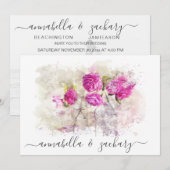Invitation *~* PHOTO RSVP QR AR26 MARIAGE Vintage (Devant / Derrière)