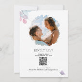 Invitation ~* Photo - RSVP - QR Mariage Feuille BOTANIQUE (Dos)