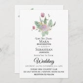 Invitation *~* Photo - RSVP - QR ROSE BOUQUET AR12 Mariage (Devant / Derrière)