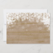 Invitation Photo rustique d'anniversaire d'Onederland d'hiver (Dos)