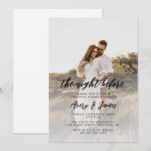 Invitation Photo Rustique La Nuit Avant Le Dîner De La Répéti (Devant / Derrière)