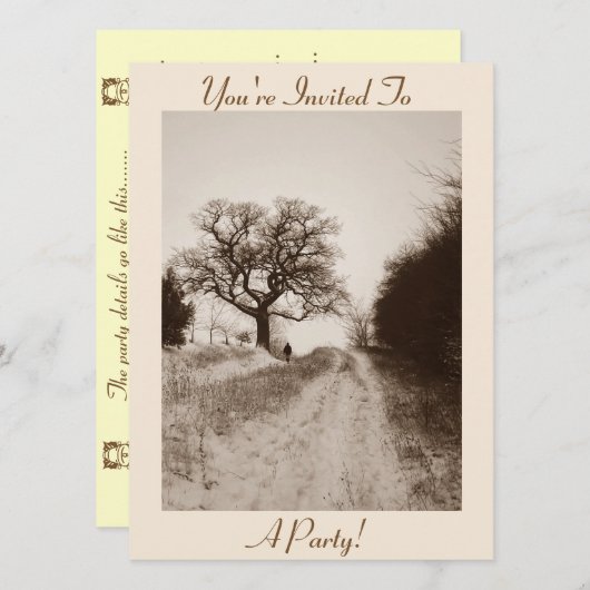 Invitation photo saisonnière de la scène atmosphérique de nei (Devant / Derrière)