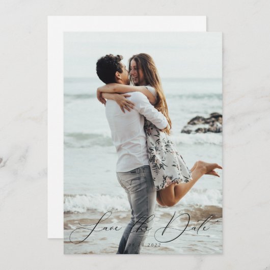 Invitation Photo Save the Date  (Devant / Derrière)