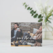 Invitation Photo Script manuscrite Enregistrer La Date (Debout devant)