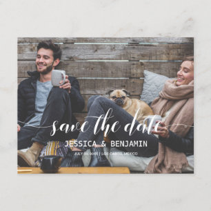 Invitation Photo Script manuscrite Enregistrer La Date