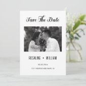 Invitation Photo Script Moderne Enregistrer La Date - Élégant (Debout devant)