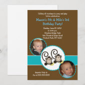 Invitation Photo Silly Monkey tendance Anniversaire Invitatio (Devant / Derrière)