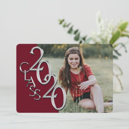 Invitation photo Silver Burgundy 2020 (Debout devant)