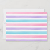 Invitation Photo Silver Winter Unicorn Rainbow Birthday (Dos)