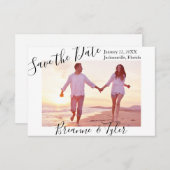 Invitation Photo simple - 3x5 Enregistrer la date (Devant / Derrière)