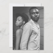 Invitation Photo simple avec Mariage de noms de couples (Devant)