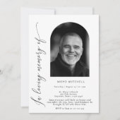 Invitation Photo simple dans l'amour mémoire Funeral Arch (Devant)