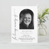 Invitation Photo simple dans l'amour mémoire Funeral Arch (Debout devant)