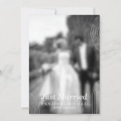 Invitation Photo simple de Mariage de Black Just Marié (Devant)