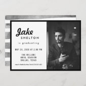 Invitation Photo simple Décontractée de graduation (Devant / Derrière)