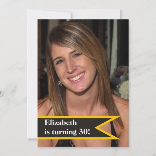 Invitation Photo simple du 40e anniversaire de la femme moder (Devant)