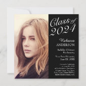 Invitation Photo Simple Elegant Graduation Party (Dos)