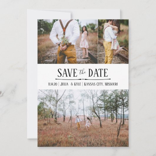 Invitation Photo simple Enregistrer la date (Devant)