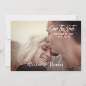 Invitation Photo Simple Enregistrer La Date QR Code Invitatio (Devant)