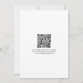 Invitation Photo Simple Enregistrer La Date QR Code Mariage (Dos)