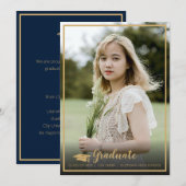 Invitation Photo Simple Et Élégante Avec Diplôme De Fade (Devant / Derrière)