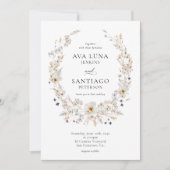 Invitation photo simple Mariage botanique d'automn (Devant)