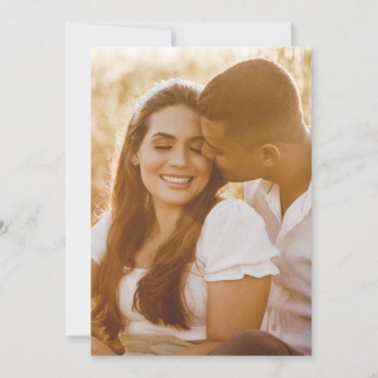 Invitation photo simple Mariage botanique d'automn (Dos)